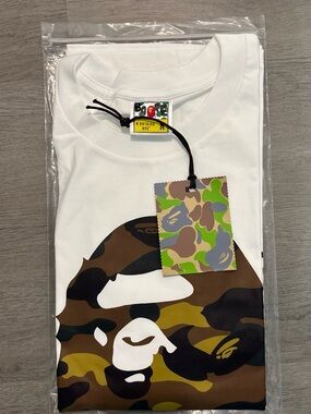 A Bathing Ape Camo Ape Head Tee - White